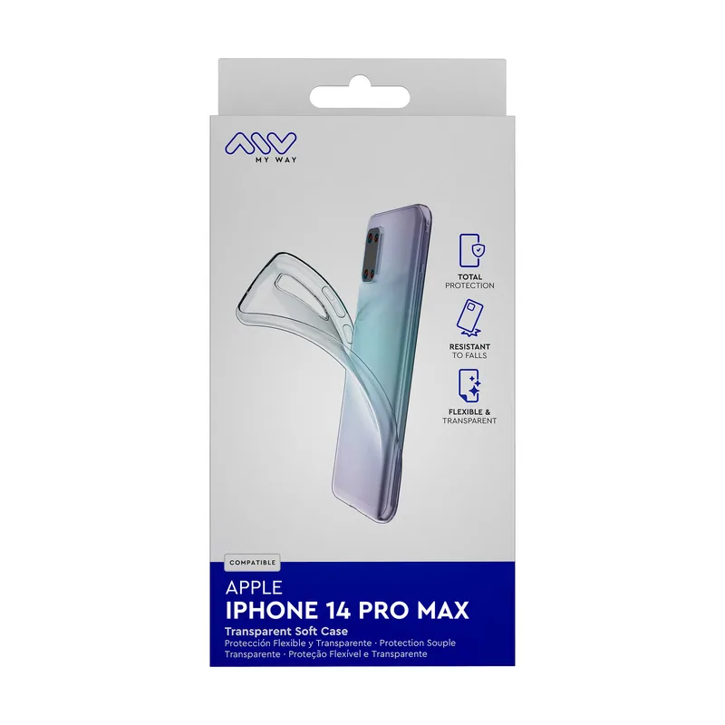Funda compatible con apple iphone 14 pro max transpar ente
