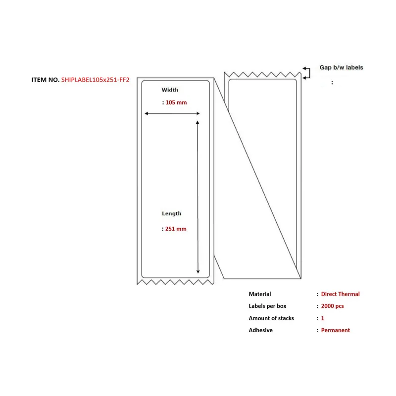SHIPLABEL105X251-FF2 etiqueta