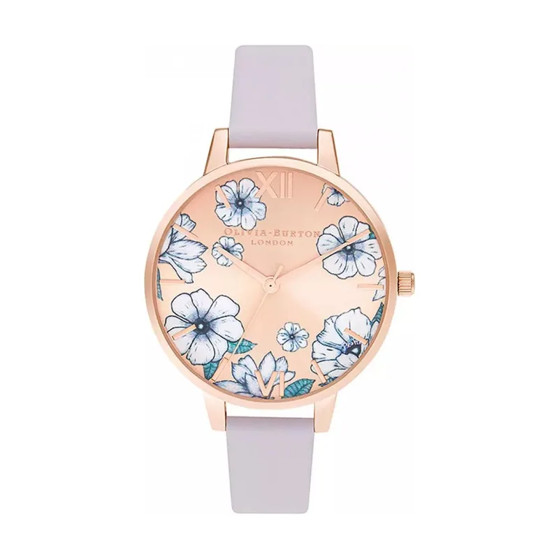 Reloj Analógico de Cuarzo para Mujer Colección Groovy Blooms con Correa de Cuero