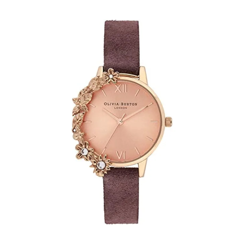 Reloj Analógico de Cuarzo para mujer con Correa en piel