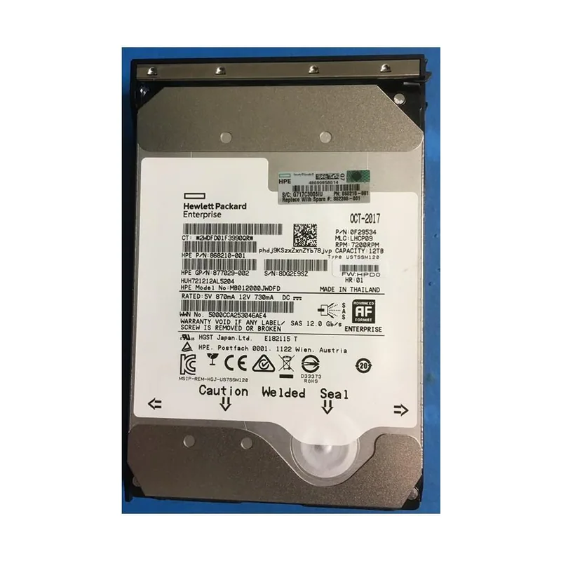 882398-001 disco duro interno 3.5" 12 TB SAS