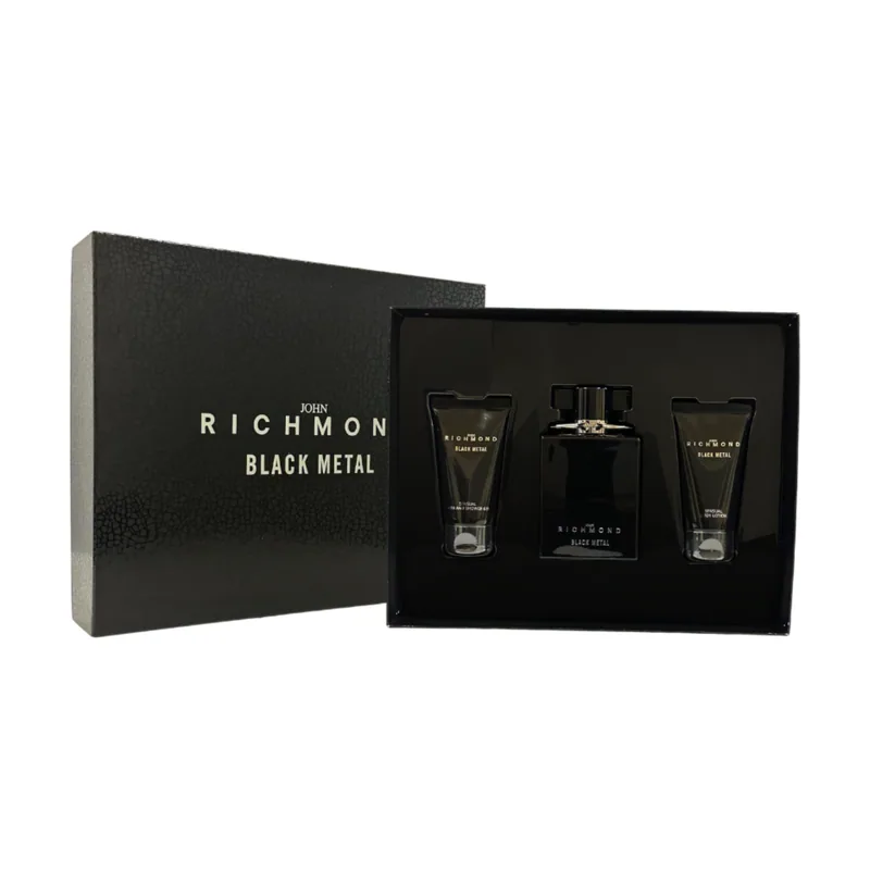 WLP-29359 Set Black Metal Gel de ducha + Loción corporal + Eau de Parfum para hombre