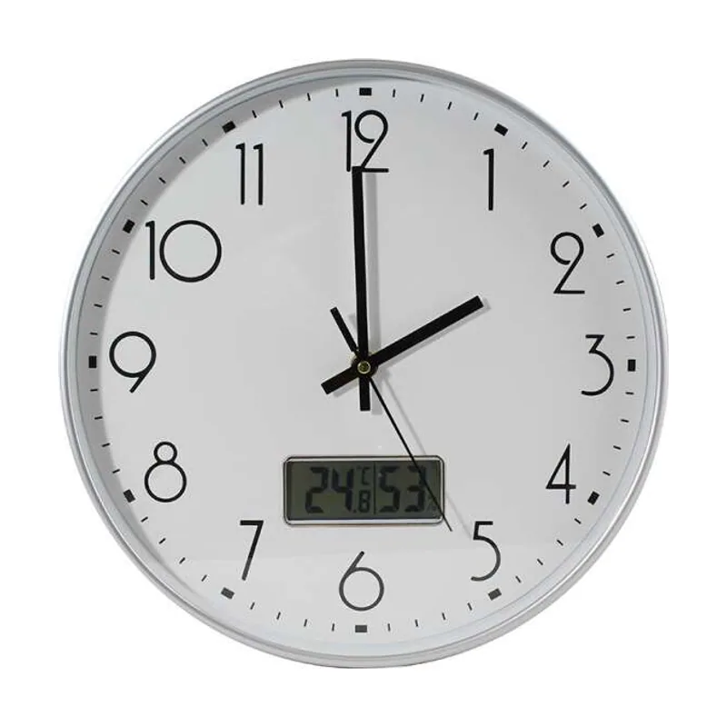 Reloj oficina blanco con digital