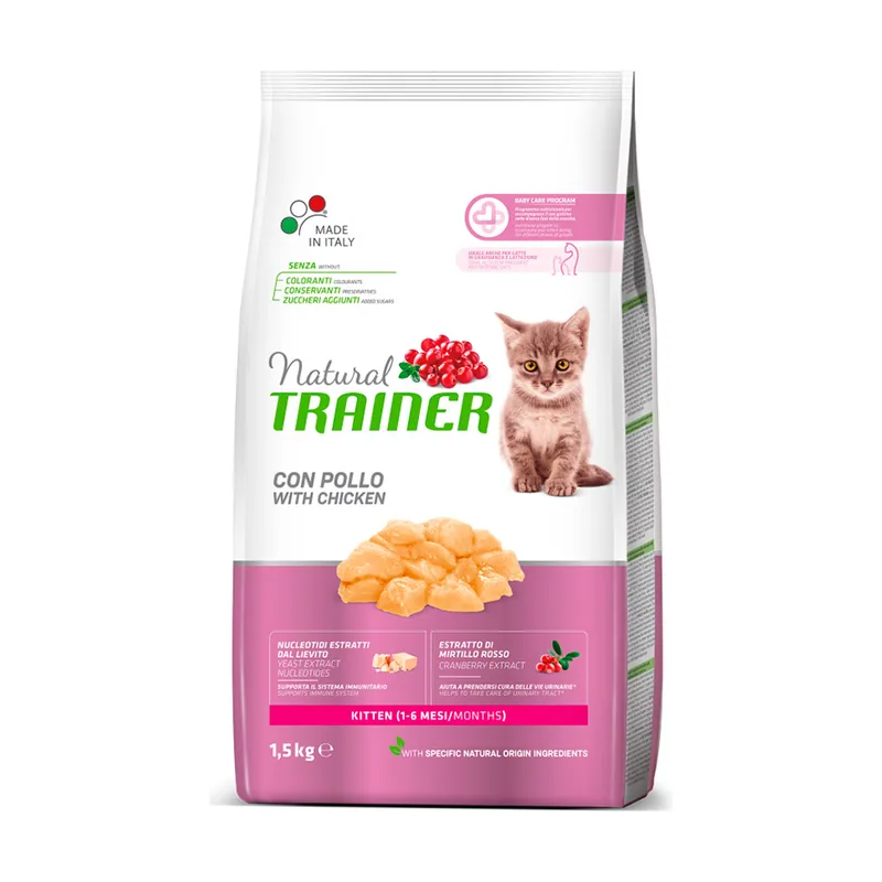 Natural Trainer 1.5 kg Kitten Pollo pienso