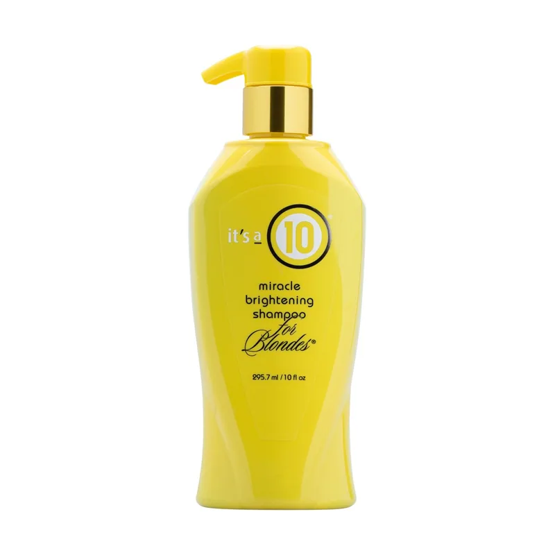 It`s a 10 Champú iluminador Miracle fórmula nutritiva y revitalizante para cabello brillante y saludable tamaño práctico 295,7 ml