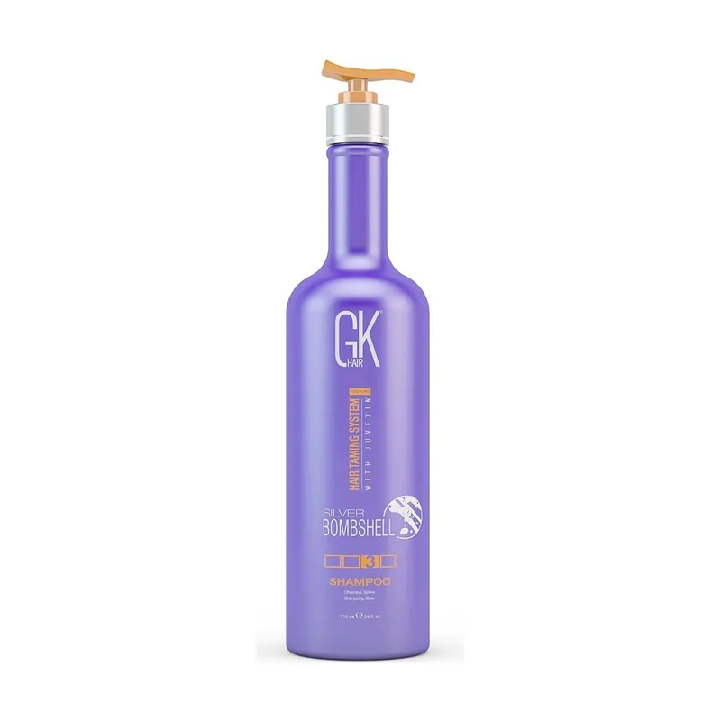 GK HAIR Silver Bombshell Purple Shampoo 24 Fl Oz/710ml Para cabello rubio