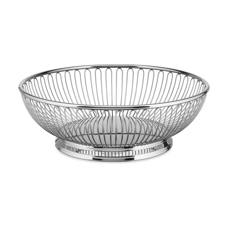 CESTO Redondo DE Alambre Acero Brillante 24cm