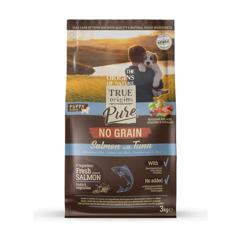 True Origins 3 kg Pure Puppy Salmón pienso