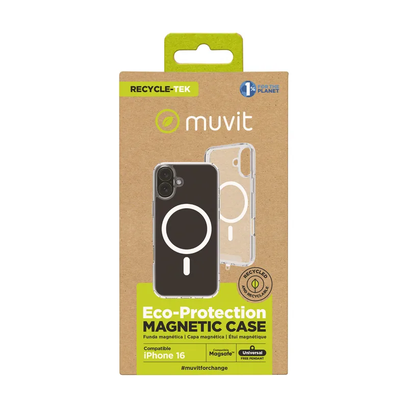 For change funda recycletek magsafe compatible con apple iphone 16
