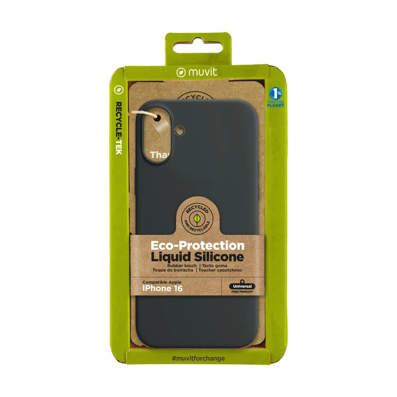 For change funda recycletek liquid silicone compatible con apple iphone 16