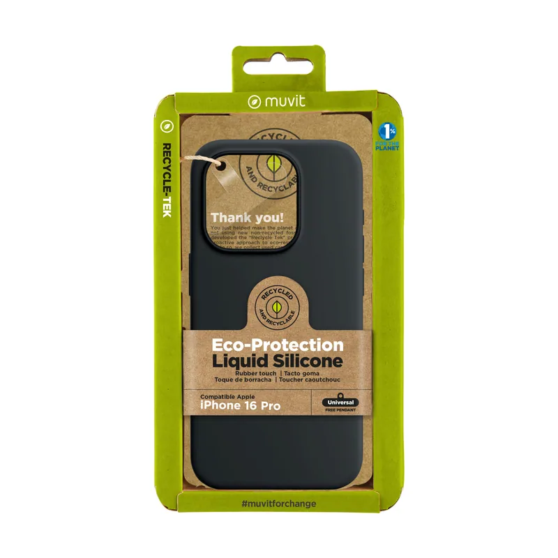 For change funda recycletek liquid silicone compatible con apple iphone 16 pro