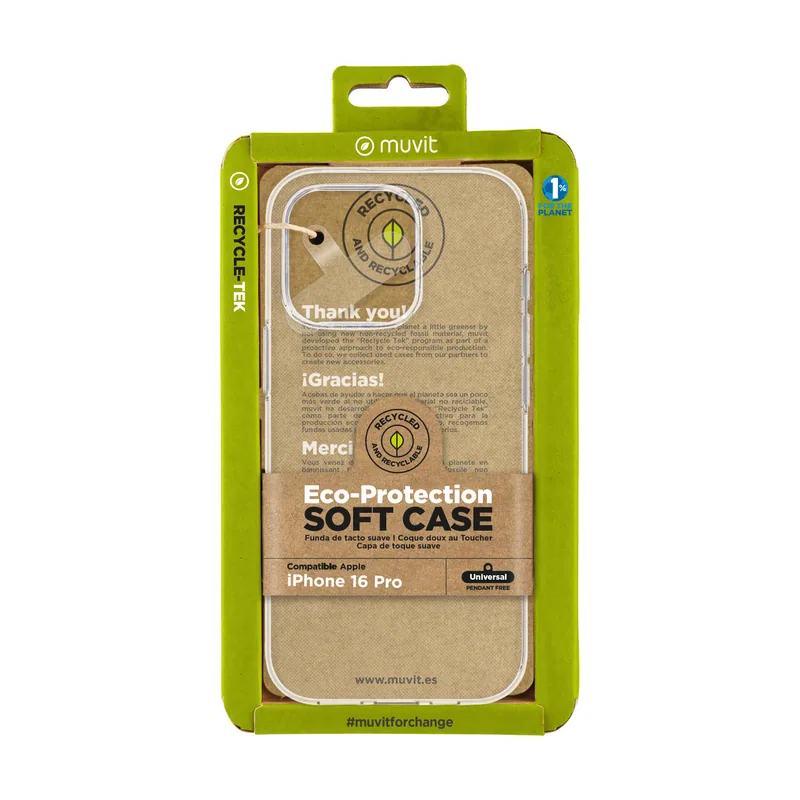 For change funda recycletek compatible con apple iphone 16 pro