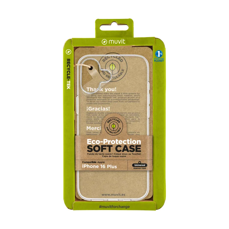 For change funda recycletek compatible con apple iphone 16 plus