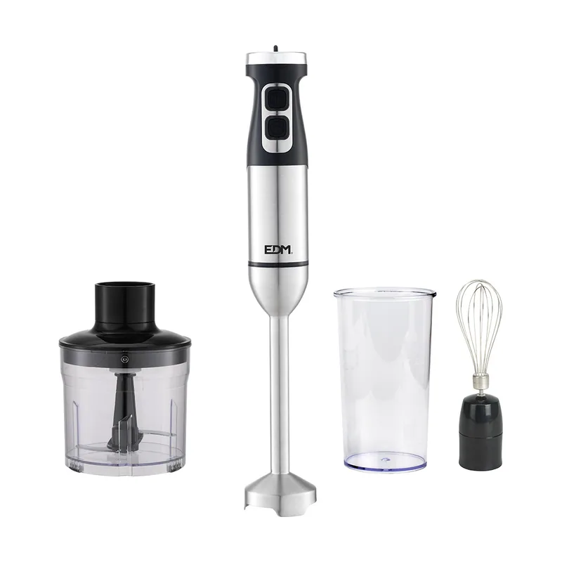 Batidora de Mano Multifunción con Accesorios 07770 Negro Plateado 1700 W