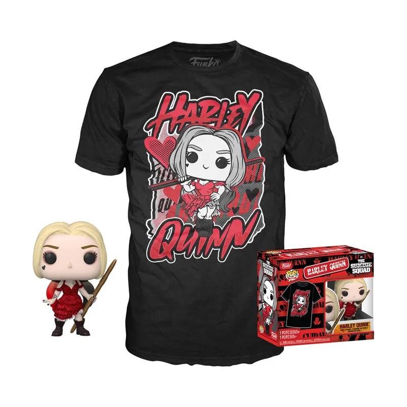 Caja de coleccionista DC The Suicide Squad Harley Quinn Diamond Exclusive Pop & tee M