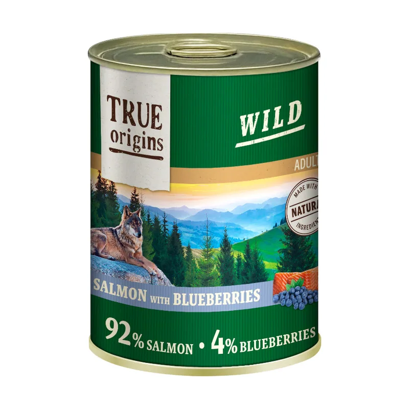 True Origins 400 g Wild Adult Salmón lata