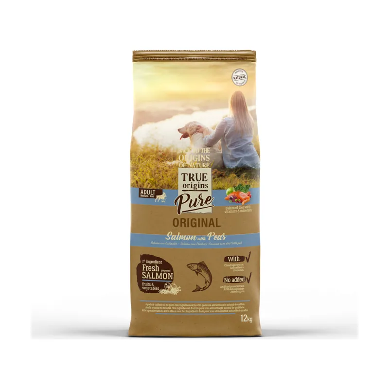 True Origins 3 kg Pure Adult Medium Maxi Salmón pienso