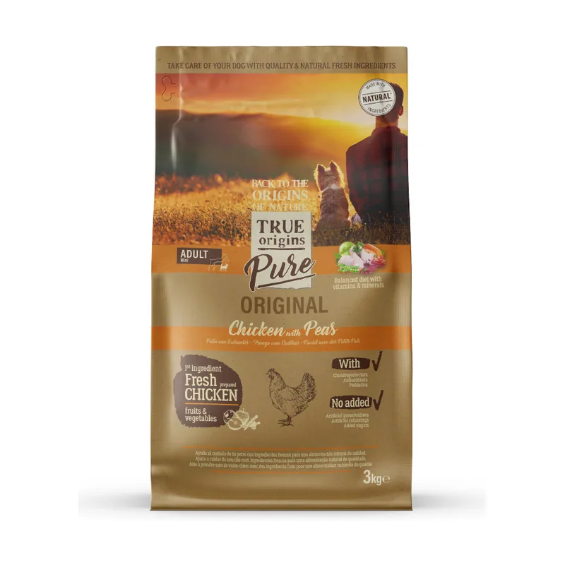 True Origins 3 kg Pure Adult Mini Pollo pienso