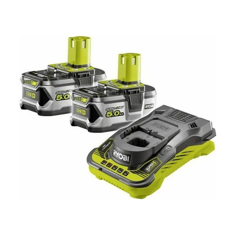 Set de cargador y baterías recargables rc18150-250 litio ion 5 ah 18 v