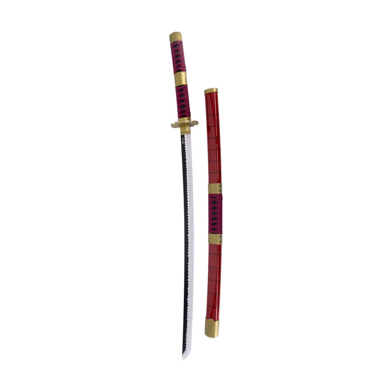 Amont Katana Bambú LED S6053 Sandai Kitetsu de Zoro de One Piece réplica no de 68,5 cm hoja de bambú acabada en negro con dentado en