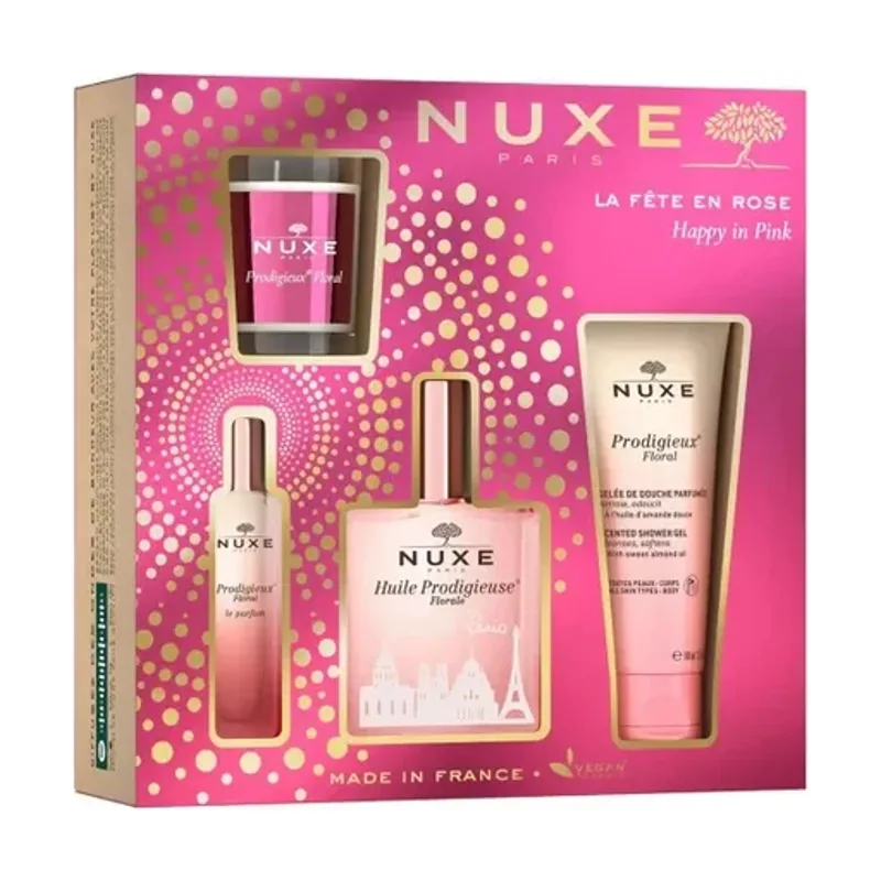 Set La Fête en Rose Aceite + Gel de ducha + EDP + Vela 100 ml +100 ml