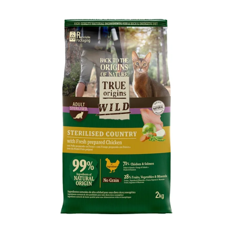 True Origins 6 kg Wild Adult Sterilised Pollo Pienso