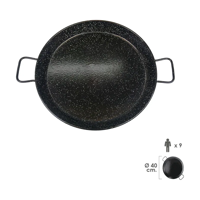 40-cm Enamelled Paella Pan Paellera Valenciana Esmaltada 9 Personas 40 cm