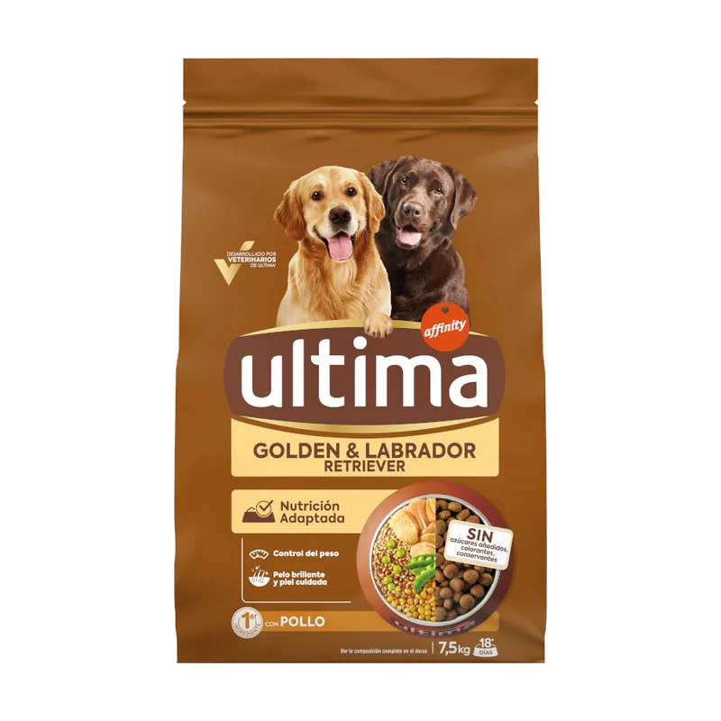 Ultima 7.5 kg Golden&Labrador Retriever Pollo pienso