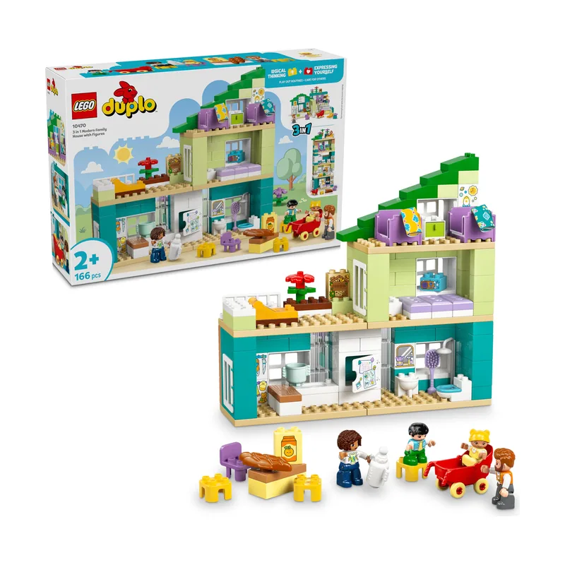 Duplo Casa Familiar Moderna "3 en 1" con Figuras 10470