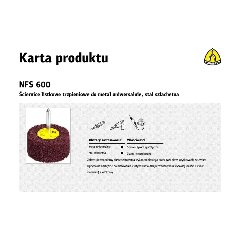 Klingspor 10 lápices de fieltro NFS 600 D50 x 30 mm 6 mm Corindón resina muy fina