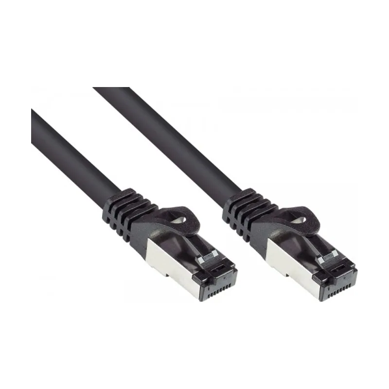 Alcasa 8060-HP010S cable de red Negro 1 m Cat6a S/FTP S-STP