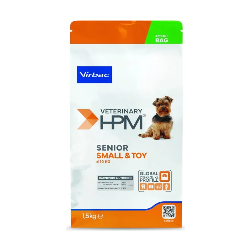 Virbac 7 kg Veterinary HPM Senior Small & Toy pienso