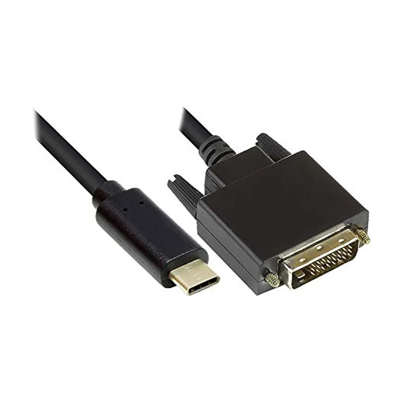 Alcasa GC-M0110 adaptador de cable de vídeo 2 m USB Tipo C DVI-D
