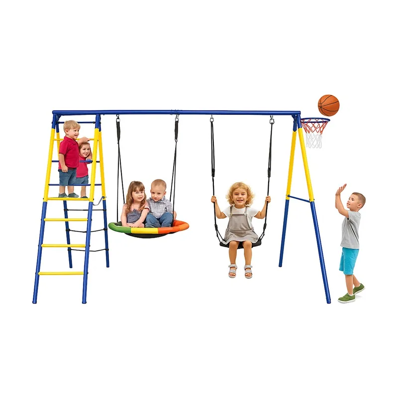 Estructura de Columpio para Exteriores Set 3 en 1 balanza Multifuncional con Columpio Tipo Nido