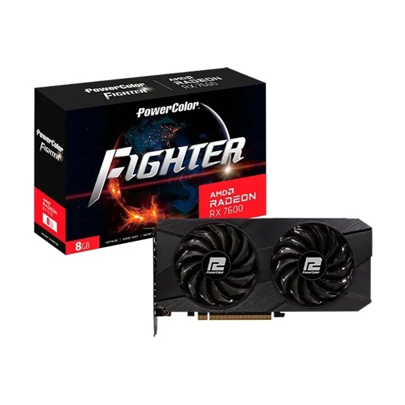 AMD Radeon RX 7600 con Doble Ventilador Fighter