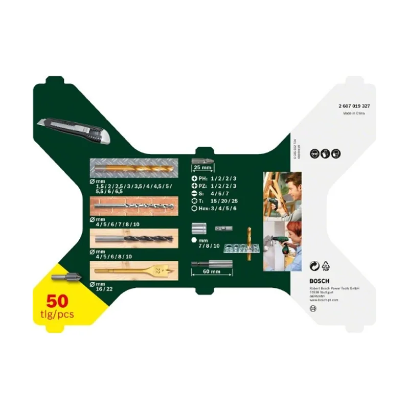 Set X-Line con recubrimiento de TiN de 50 unidades