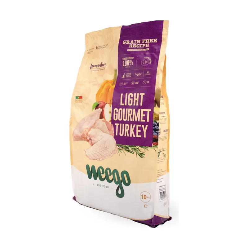 Weego 10 kg Grain Free Light Gourmet Pavo pienso