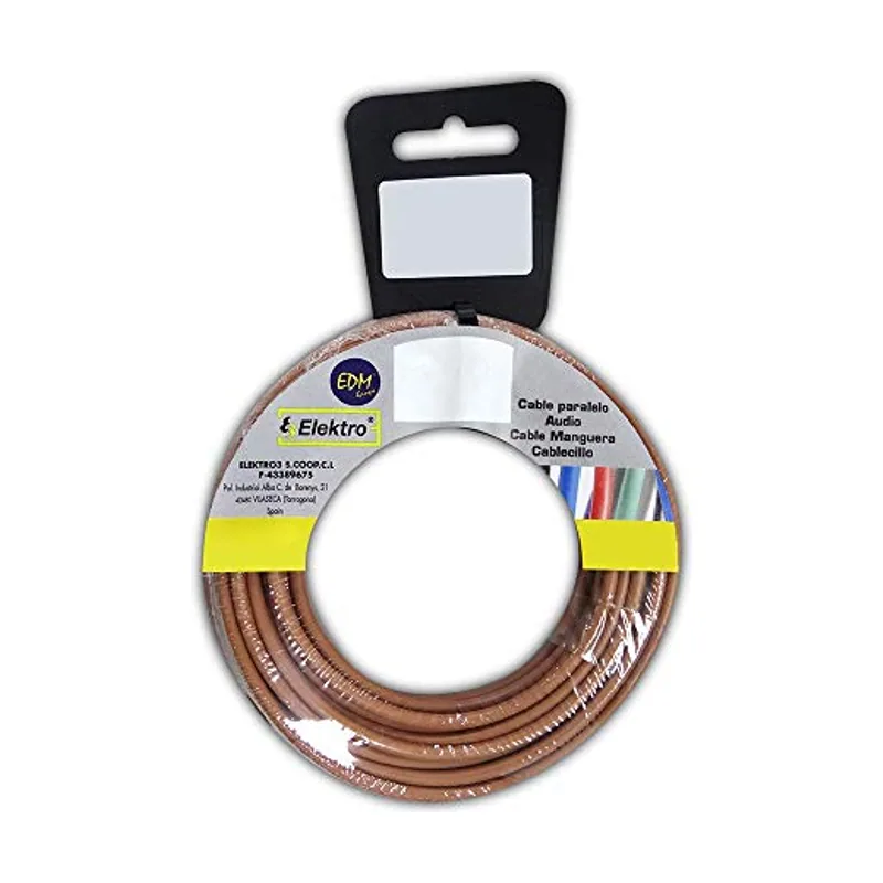 Carrete Cablecillo Flexible 2,5MM Marron 15MTS DE Halógenos