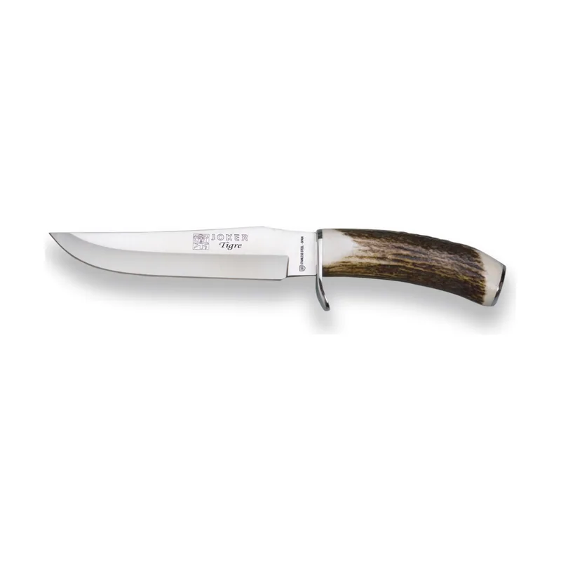 Cuchillo de monte "Tigre" CC34 con puño de ciervo y hoja MOVA de 17 cm
