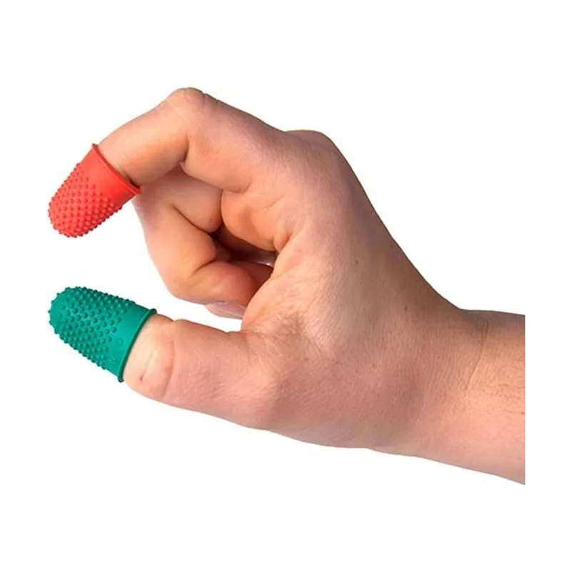 Dediles para Trimming y Stripping de Goma Dedil Verde Talla 0 S Paquete DE 10