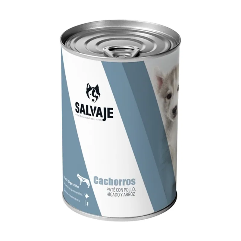 Salvaje 400 g Pollo e Hígado en paté lata para cachorros