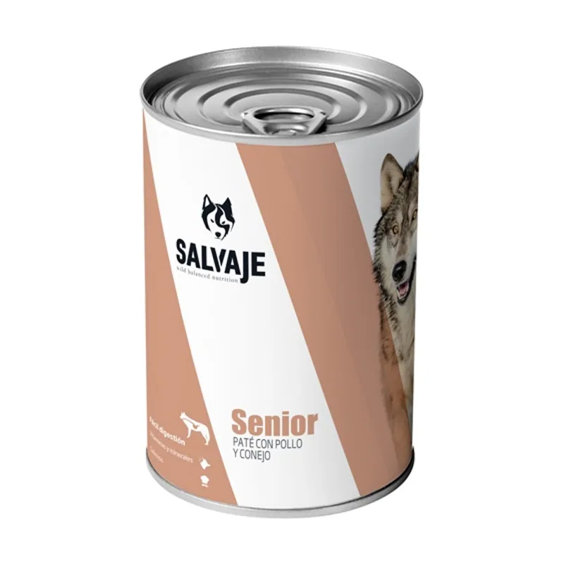 Salvaje 400 g Senior Pollo y Conejo en paté lata