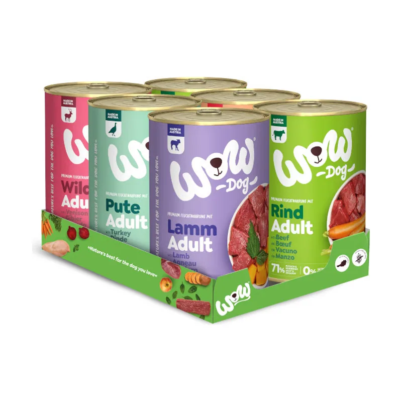 Wow Food 6 latas x 400 g Adult lata