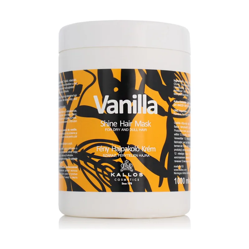Kallos Mascarilla Capilar Brillo de Vainilla para Cabello Seco y Deslucido