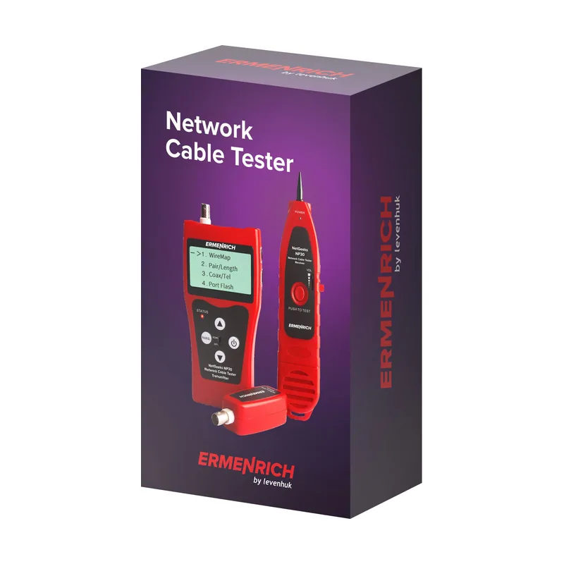 Comprobador de cables de red Ermenrich NetGeeks NP30