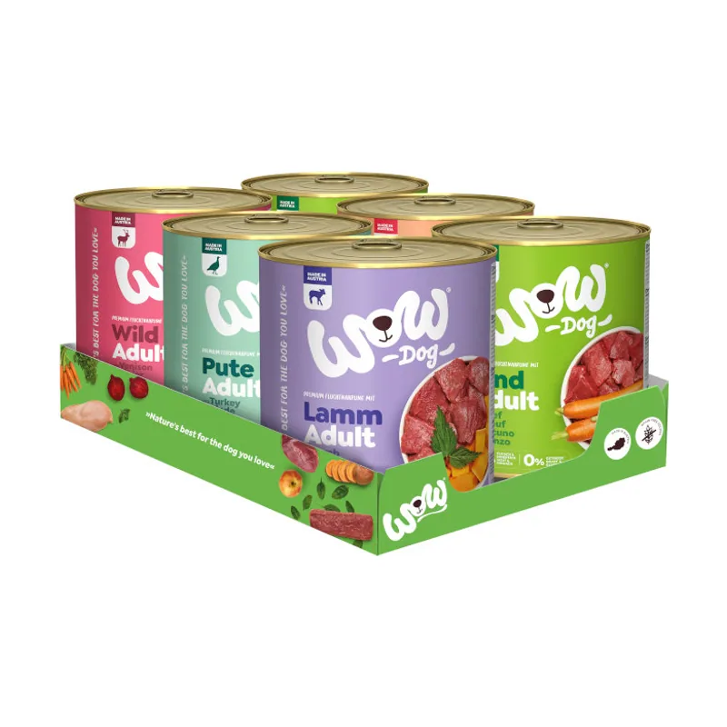 Wow Food 6 latas x 800 g Adult lata