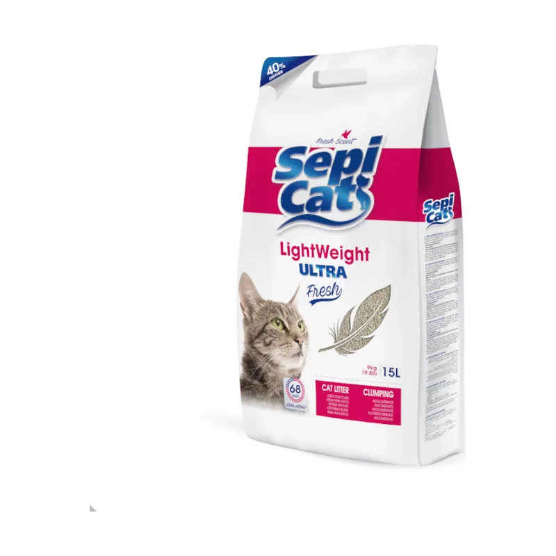 Sepicat 15 L LightWeight Ultra Fresh arena aglomerante ligera para gatos