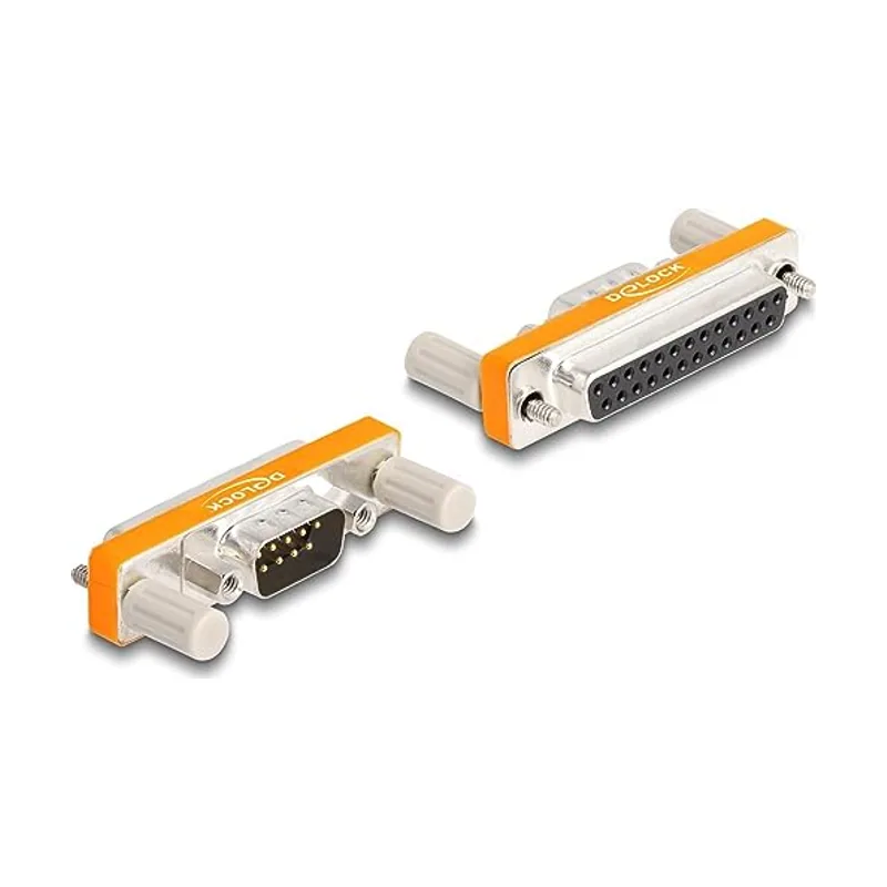 Adaptador D-Sub 9 pines macho con tuercas a D-Sub 25 pines hembra con tornillos