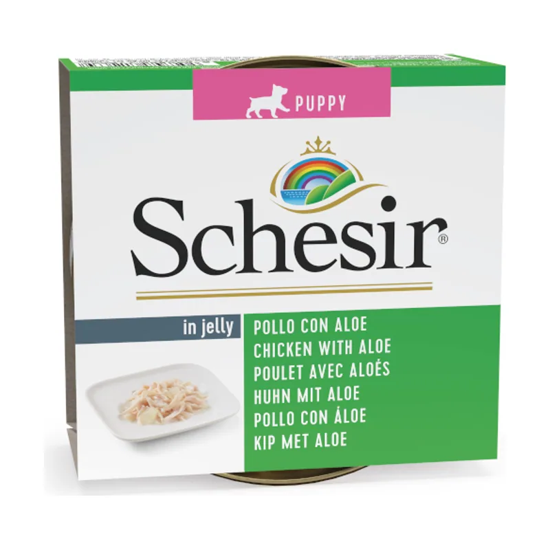 Schesir 150 g Puppy pollo con aloe lata