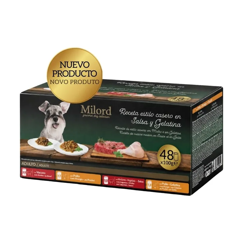 48 x 100 g Adult Receta estilo casero en salsa y gelatina Sobres
